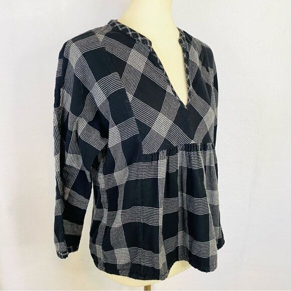 MADEWELL PLAID BABYDOLL POPOVER HAYDEN PLAID - Picture 3 of 8